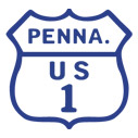 PA Pennsylvania US Highway Route 1 - t-shirts and other apparel