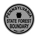 PA Pennsylvania State Forest Boundary - t-shirts and other apparel